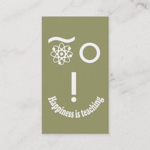 Happiness is Teaching Business Card Template