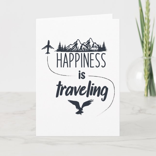 Happiness Is Traveling Card (Front)