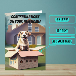 Happiness is Unpacking New Home Congratulations Card