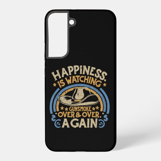 Happiness Is Watching Gunsmoke Funny Cowboy Hat Samsung Galaxy Case (Back)