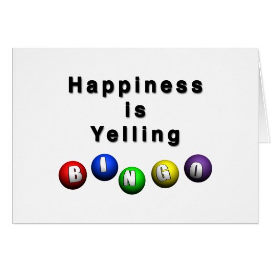 Happiness Is Yelling BINGO Cards (Front Horizontal)