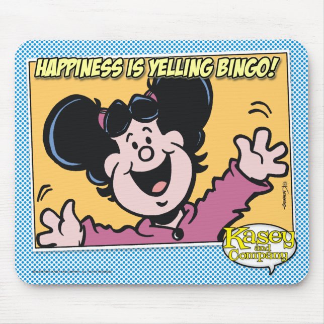 Happiness Is Yelling BINGO! Mouse Pad (Front)