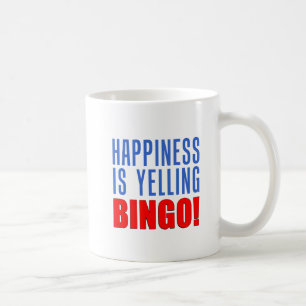 Happiness Is Yelling Bingo Mug