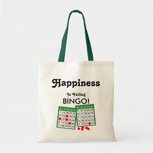 Happiness is Yelling Bingo Players Fun Bingo Bag