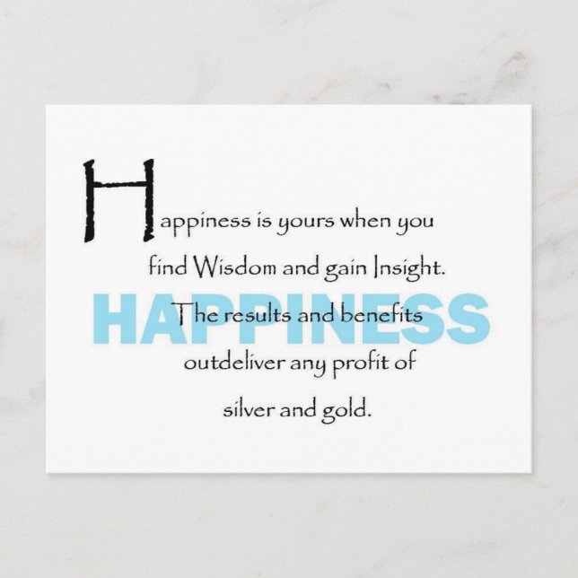 Happiness Is Yours Postcard (Front)