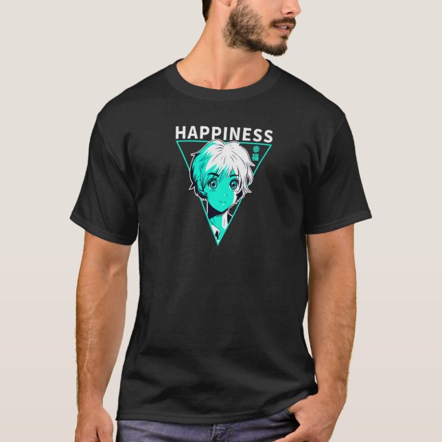 Happiness Japanese letter Egirl Vapor wave Premium T-Shirt (Front)