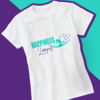 Happiness leaps heart leapping girl aqua purple