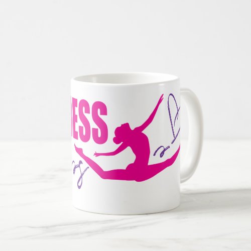 Happiness leaps heart leapping girl pink purple coffee mug