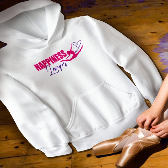 Happiness leaps heart leapping girl pink purple hoodie (Creator Uploaded)