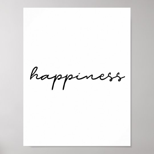Happiness minimalist poster | Zazzle.com