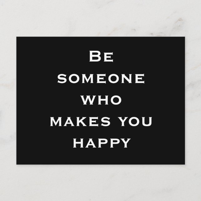 Happiness Motivational Postcard (Front)