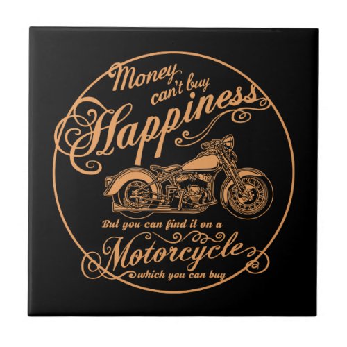 Happiness _ Motorcycle Ceramic Tile