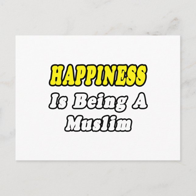 Happiness...Muslim Postcard (Front)