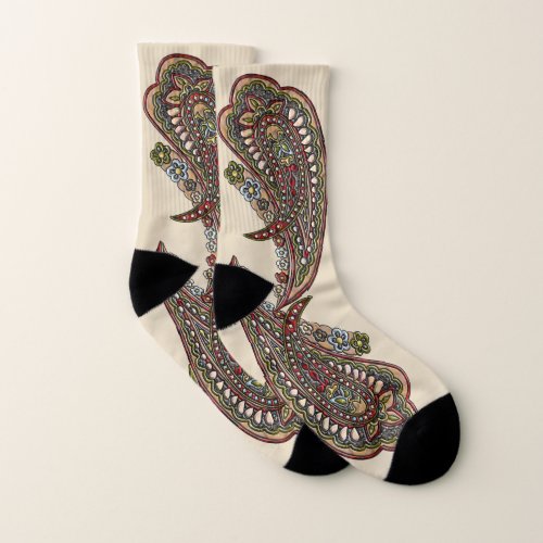 Happiness Paisley Boho Gems Socks