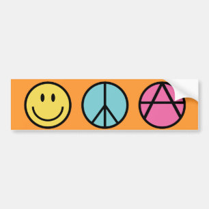 Happiness Peace and Freedom Bumper Sticker