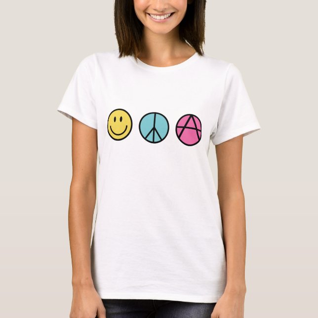 Happiness Peace and FreedomT-Shirt T-Shirt (Front)