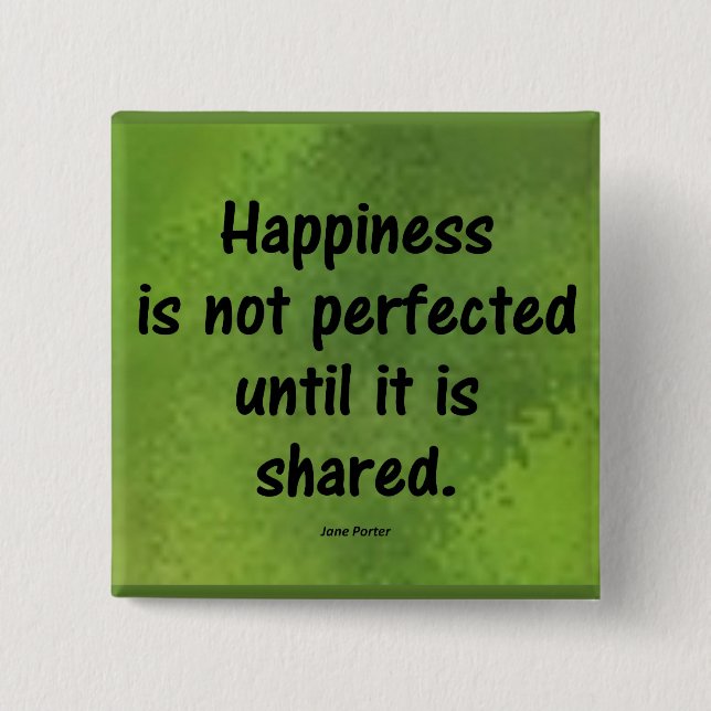 Happiness Perfected Pinback Button (Front)