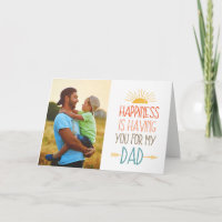 Happiness | Photo Father's Day Card