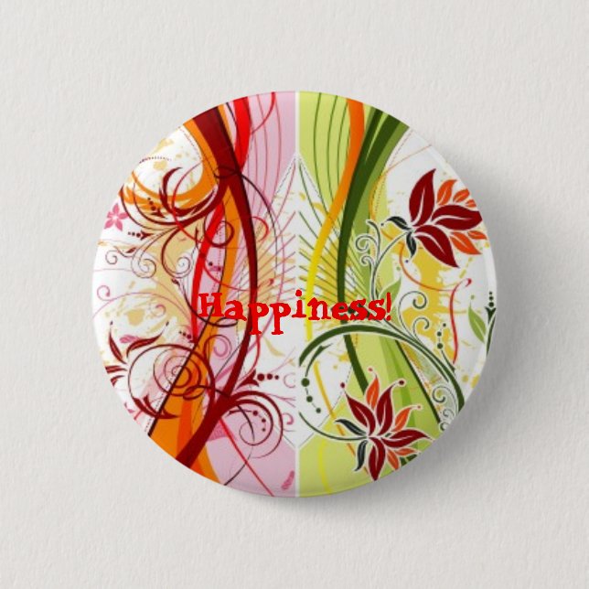 Happiness! Pinback Button (Front)