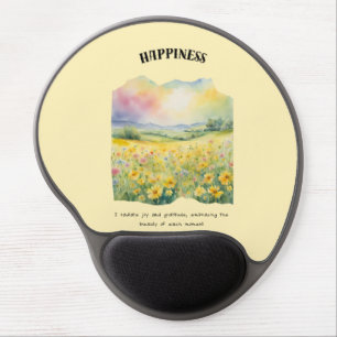 Happiness Positive Affirmation Gel Mouse Pad