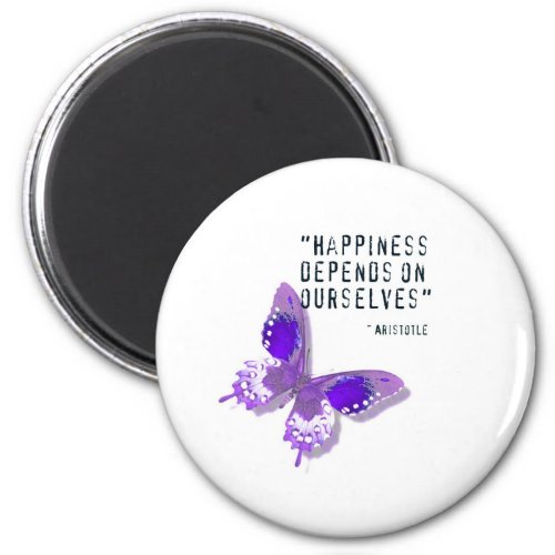 Happiness Purple Butterfly Magnet