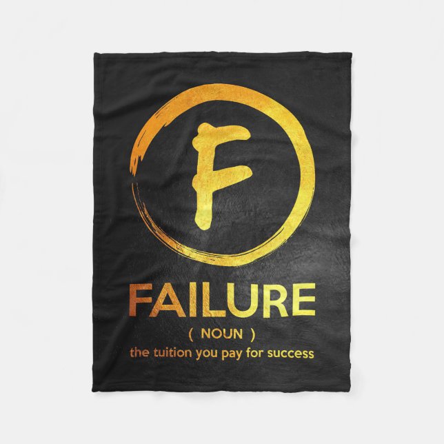 Happiness Quote Failure Definition Fleece Blanket (Front)