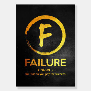 Happiness Quote Failure Definition Foam Board