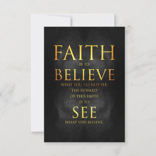 Happiness Quote Faith Believe See Thank You Card