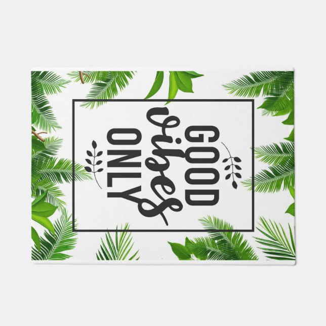 Happiness Quote Good Vibe Only Doormat (Front)