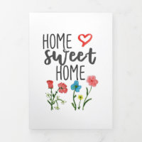 Happiness Quote Home Sweet Home Flowers