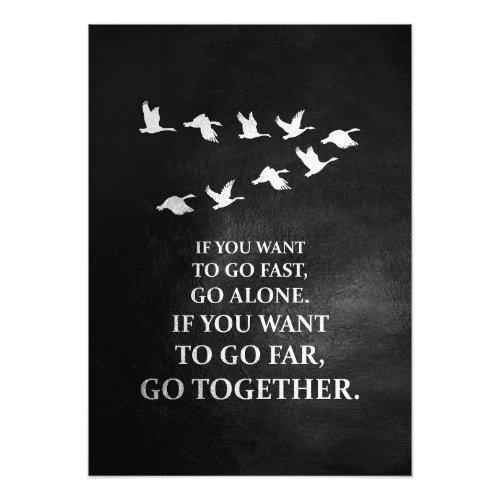 Happiness Quote If You Want To Go Together Photo Print