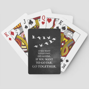 Happiness Quote If You Want To Go Together Poker Cards