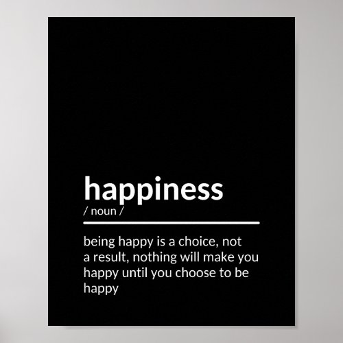 Happiness Quote Poster