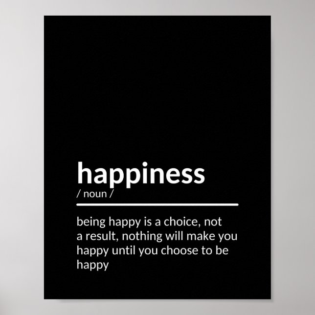 Happiness Quote Poster (Front)