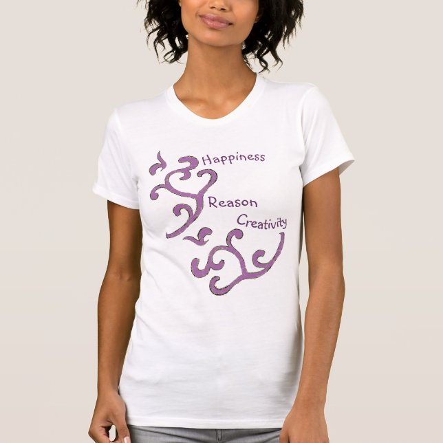Happiness, Reason, Creativity Dress T-Shirt (Front)