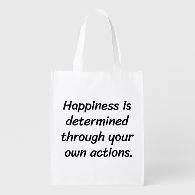 Happiness Reusable Grocery Bag (Front)