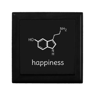 happiness serotonin molecules gift box