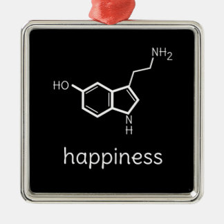 happiness serotonin molecules metal ornament