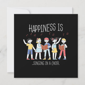 Happiness Singing Choir Singer Musician Sing Gift Invitation