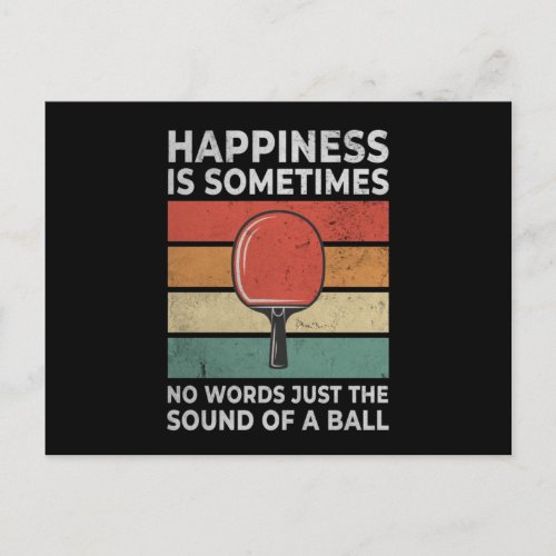 Happiness Sound Of Ball Ping Pong Ball Postcard