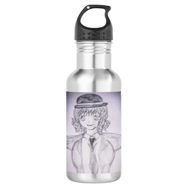 Happiness  stainless steel water bottle (Front)
