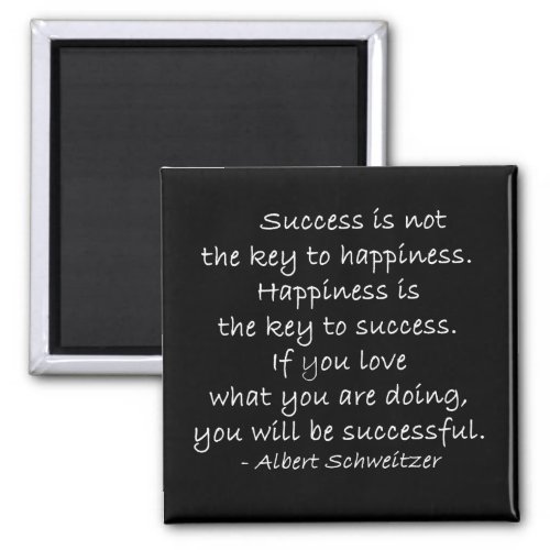 Happiness  Success Quote Magnet