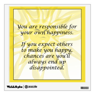 Happiness Sunshine Quote Wall Decal