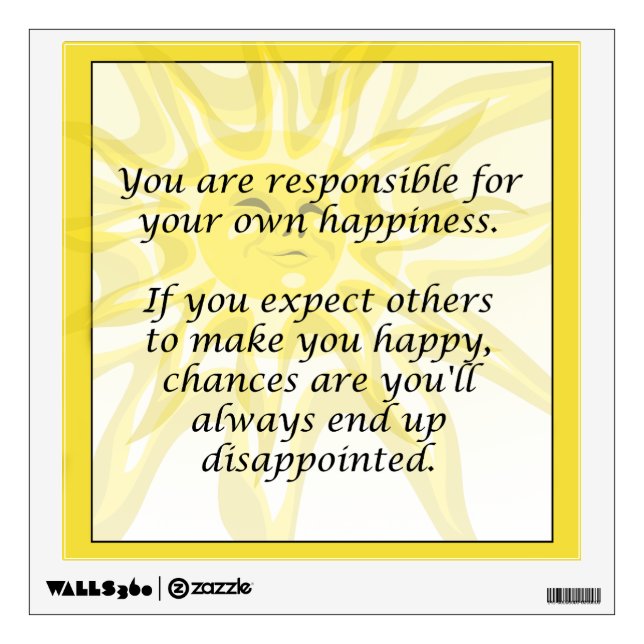 Happiness Sunshine Quote Wall Decal (Front)