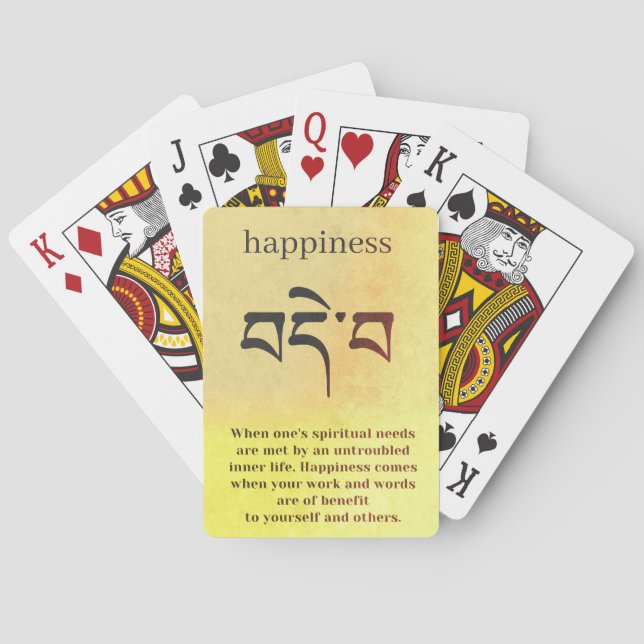 Happiness Symbol Poker Cards (Back)