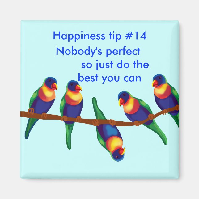 Happiness tip #14 Nobody's perfect Magnet (Front)