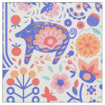 Happiness tree Scandinavian Maximalist Folk Fabric