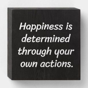 Happiness Wood Box Sign