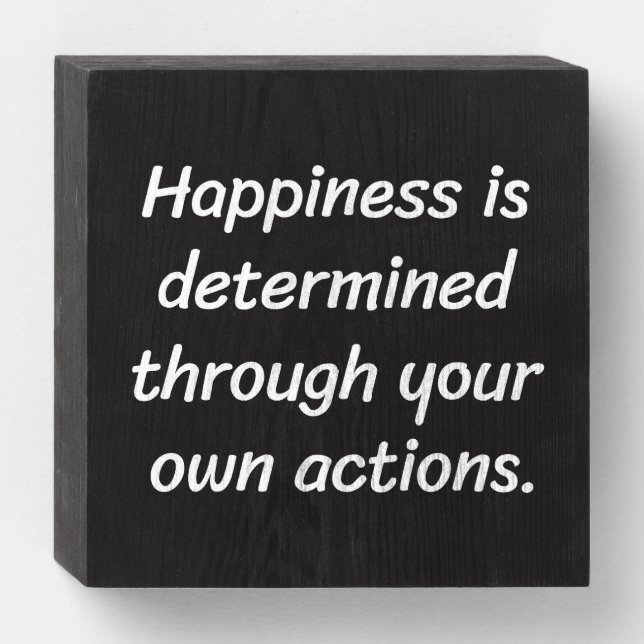 Happiness Wood Box Sign (Front Horizontal)