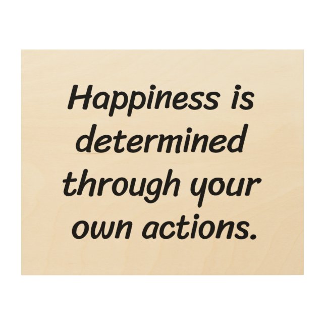 Happiness Wood Wall Art (Front)